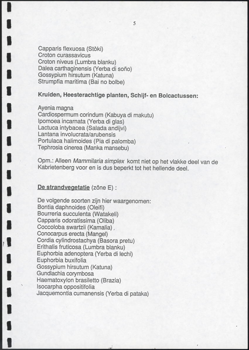Inventarisatie-rapport van het schiereiland Caracasbaai - New Page