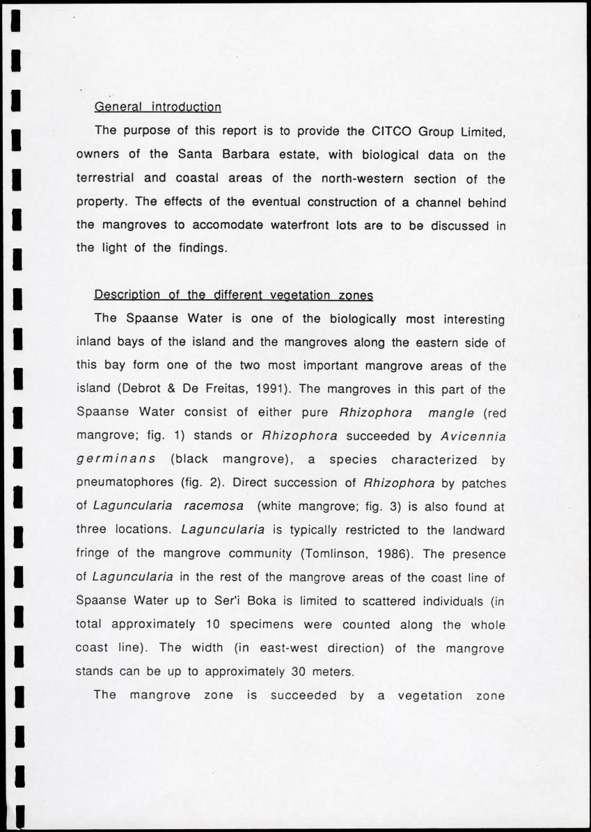 Z Brief biological inventory of the north-west sector of Santa Barbara Estate and the bordering marine areas - New Page