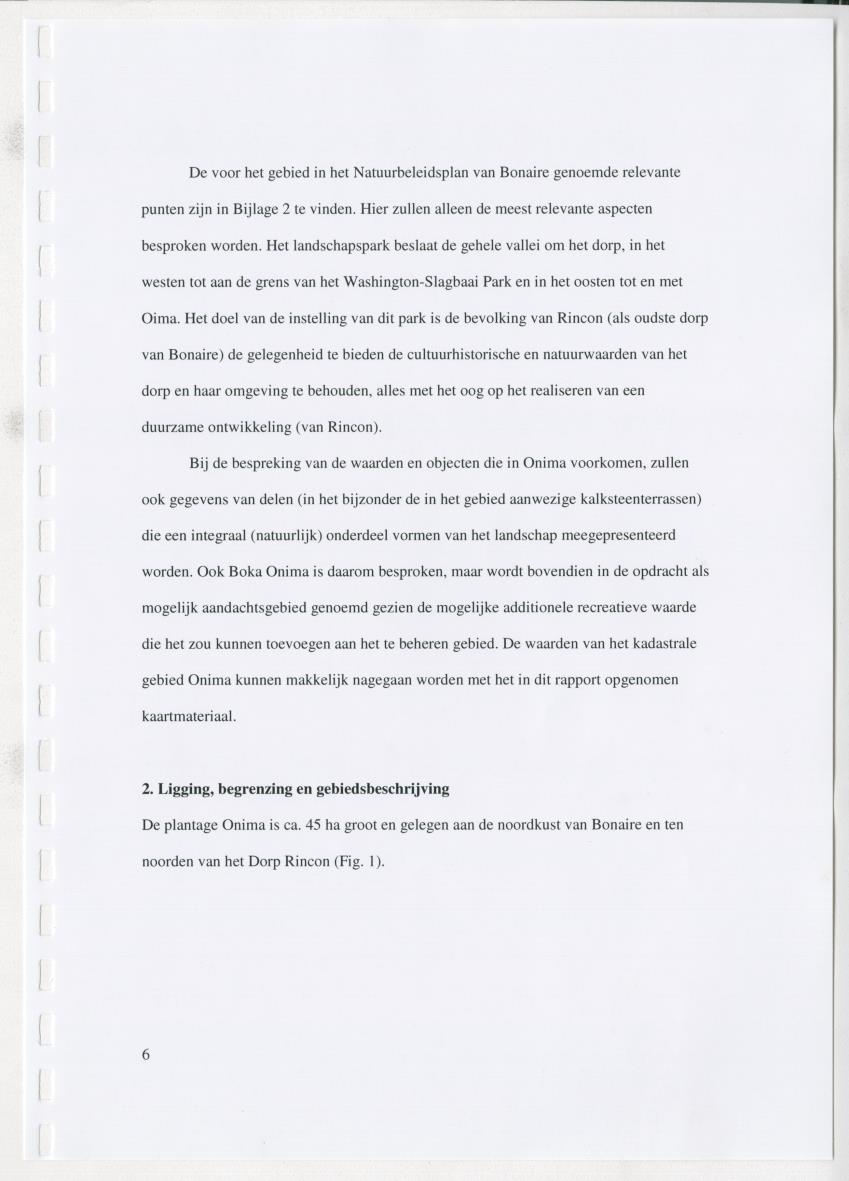 z Natuur- en cultuurhistorische waarden van plantage Onima, Bonaire - New Page