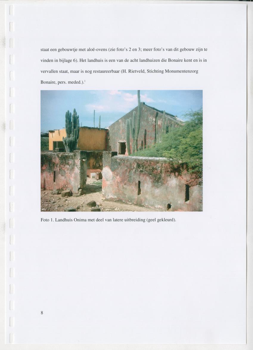 z Natuur- en cultuurhistorische waarden van plantage Onima, Bonaire - New Page