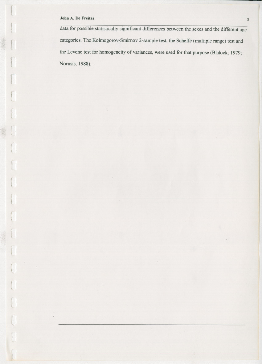 The Christoffel National Park Questionnaire: A survey done among visitors (tourists and locals) in July and August 1996 - New Page