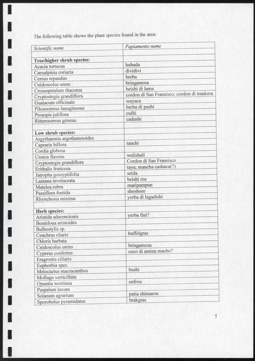 An inventory of the natural values of an area at Eagle Beach - New Page