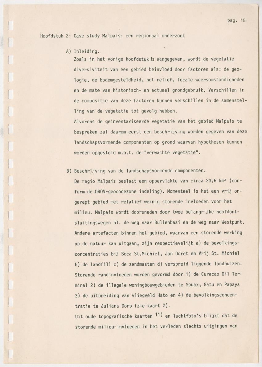 Z Kwalitatieve natuur en landschapsevaluatie van het eiland Curacao ten behoeve van planningsdoeleinden op basis van twee "case-studies" - New Page