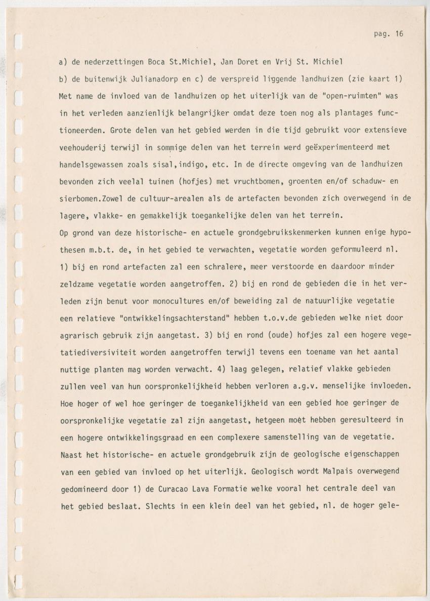 Z Kwalitatieve natuur en landschapsevaluatie van het eiland Curacao ten behoeve van planningsdoeleinden op basis van twee "case-studies" - New Page