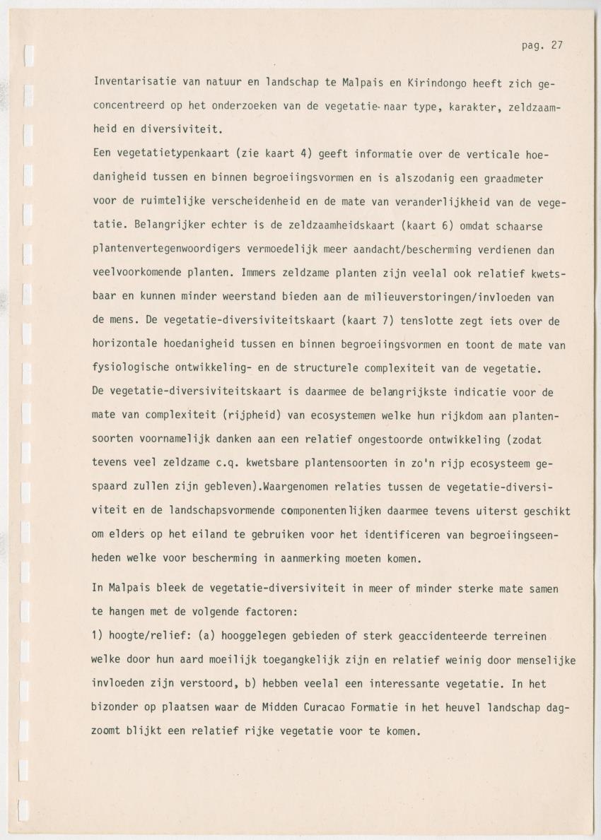 Z Kwalitatieve natuur en landschapsevaluatie van het eiland Curacao ten behoeve van planningsdoeleinden op basis van twee "case-studies" - New Page