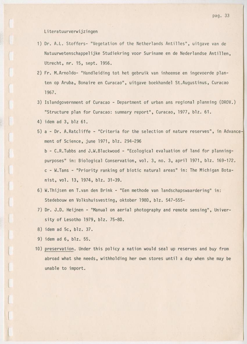 Z Kwalitatieve natuur en landschapsevaluatie van het eiland Curacao ten behoeve van planningsdoeleinden op basis van twee "case-studies" - New Page
