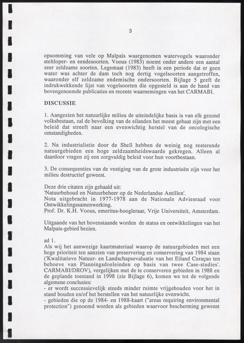 Z Reactie op het eilandelijk ontwikkelingsplan Curacao, in 't bijzonder v.w.b. Malpais - New Page