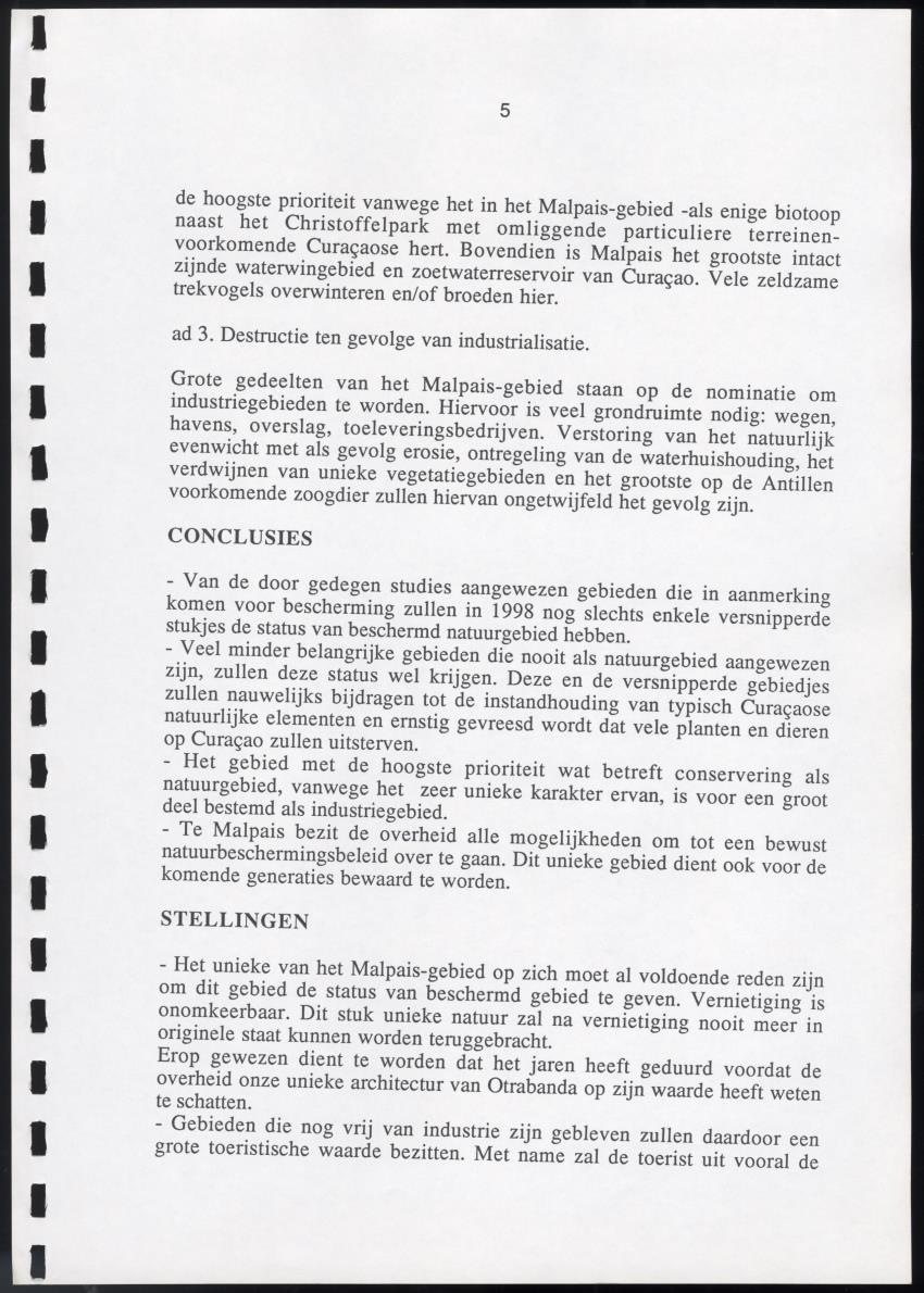 Z Reactie op het eilandelijk ontwikkelingsplan Curacao, in 't bijzonder v.w.b. Malpais - New Page