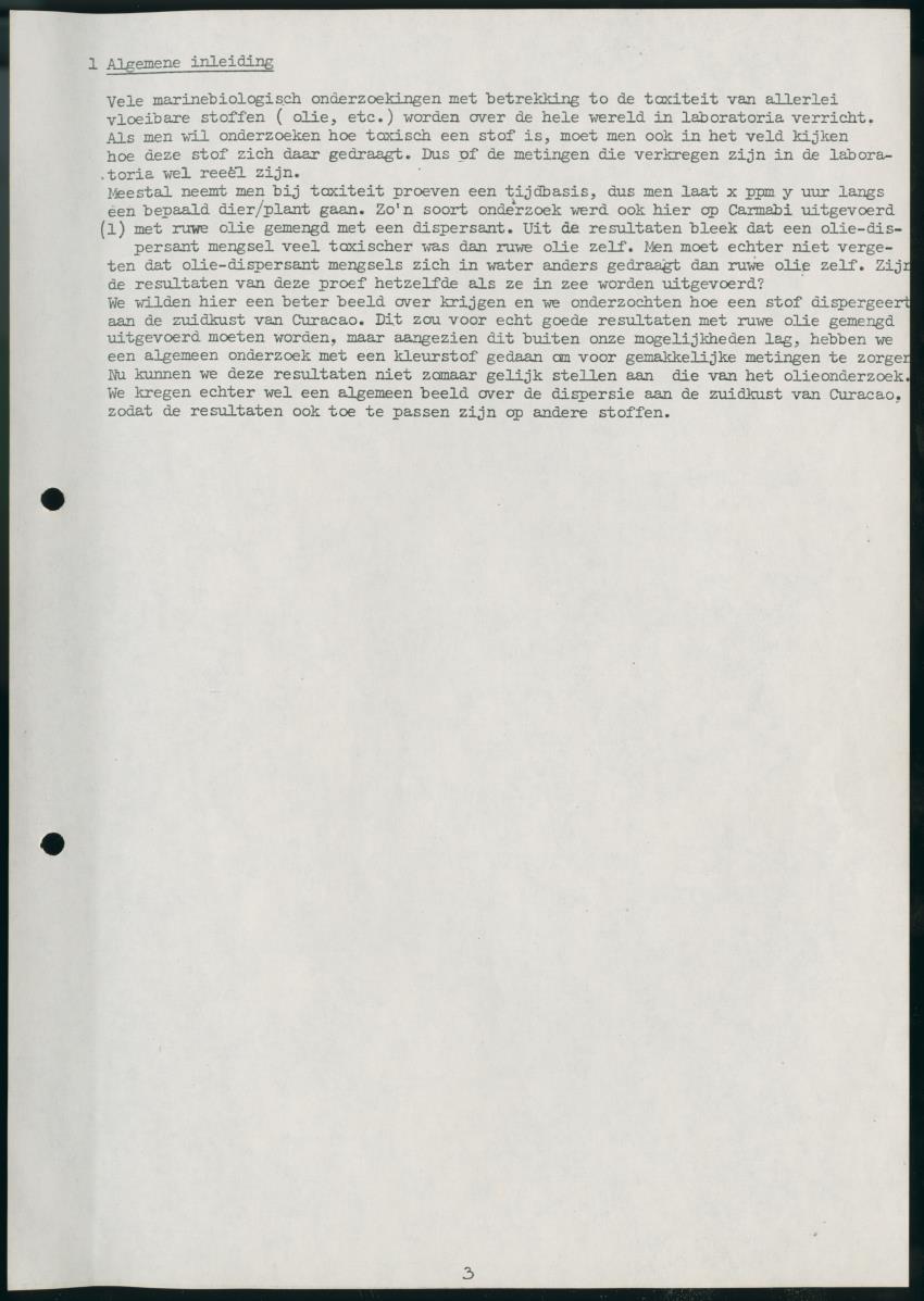 Z Onderzoek naar de dispersie van een kleurstof voor de zuidkust van Curacao - New Page