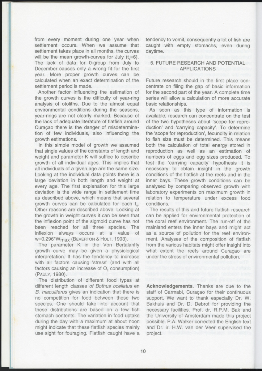 Ecological observations on flatfish on the reefs and in the inner bays around Curacao, Netherlands Antilles - New Page