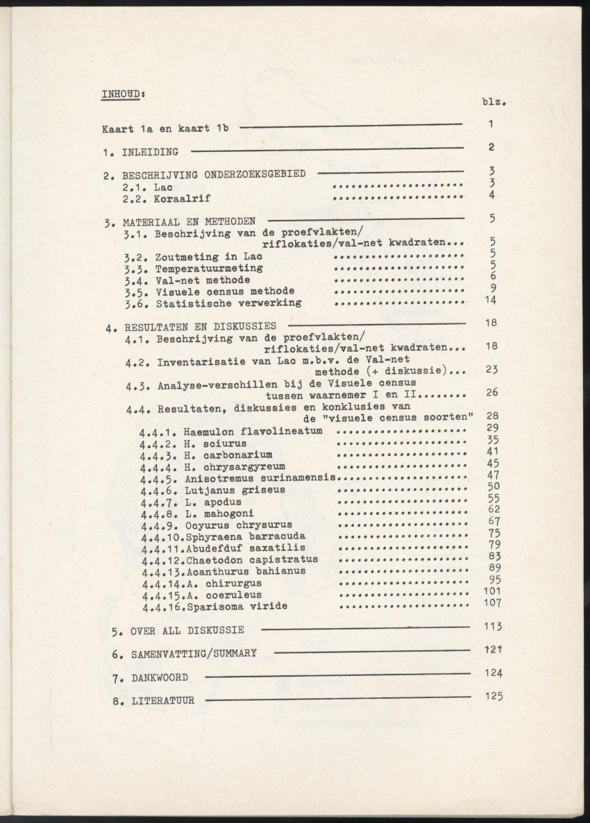 Het belang van de zeegrasvelden en de mangrovebossen in de lagune Lac voor de vissen in Lac en voor de vissen op het rond Bonaire gelegen koraalrif - New Page
