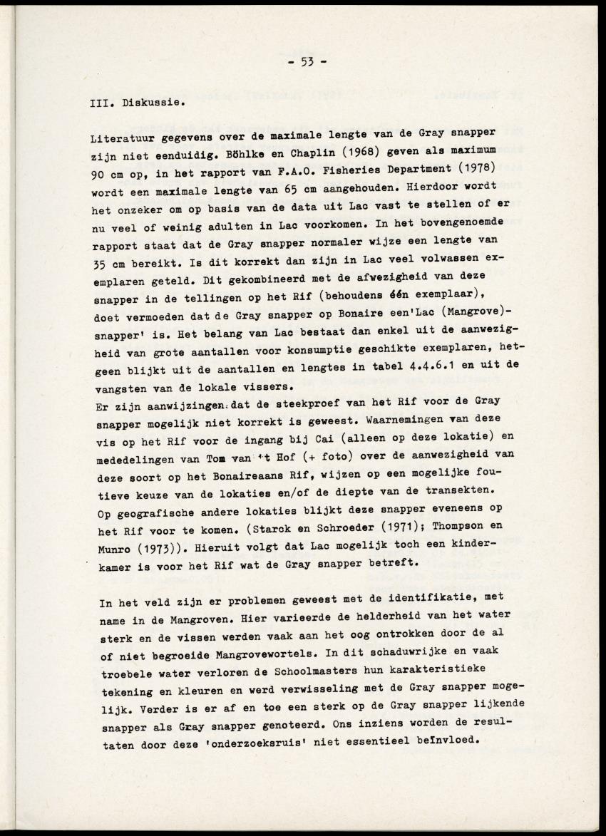 Het belang van de zeegrasvelden en de mangrovebossen in de lagune Lac voor de vissen in Lac en voor de vissen op het rond Bonaire gelegen koraalrif - New Page
