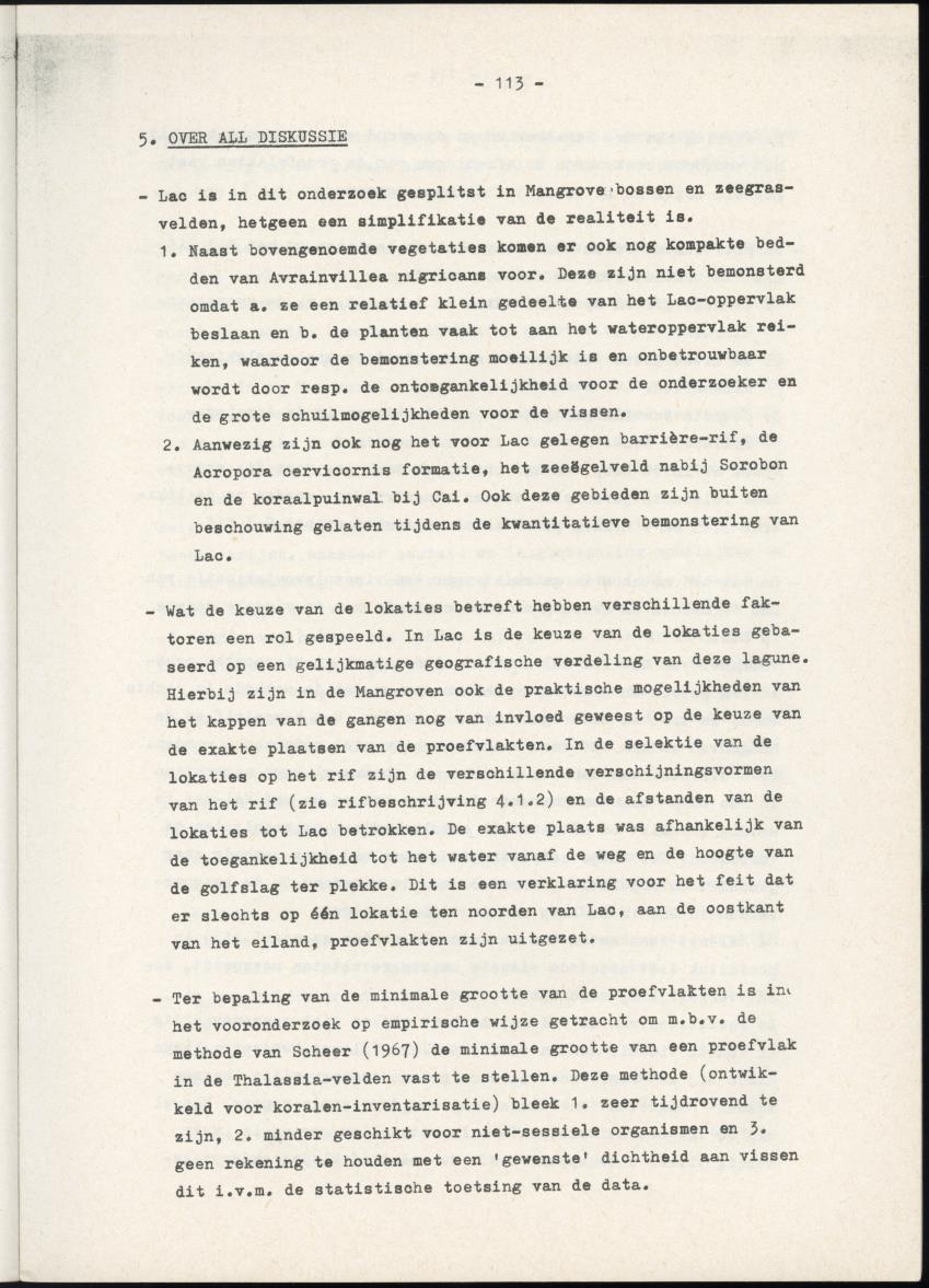 Het belang van de zeegrasvelden en de mangrovebossen in de lagune Lac voor de vissen in Lac en voor de vissen op het rond Bonaire gelegen koraalrif - New Page
