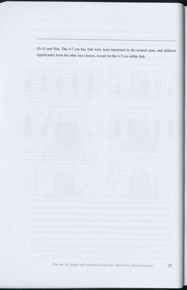 Z Habitat selection by coral fish - Use of visual and acoustical cues by Haemulon flavolineatum - New Page