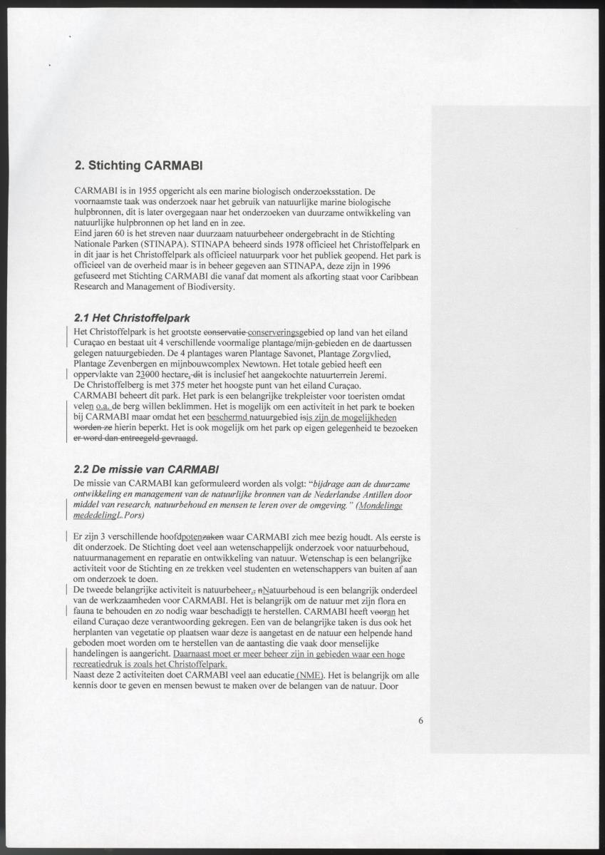 Z Technisch en Proces verslag orientatiestage Stichting CARMABI - New Page