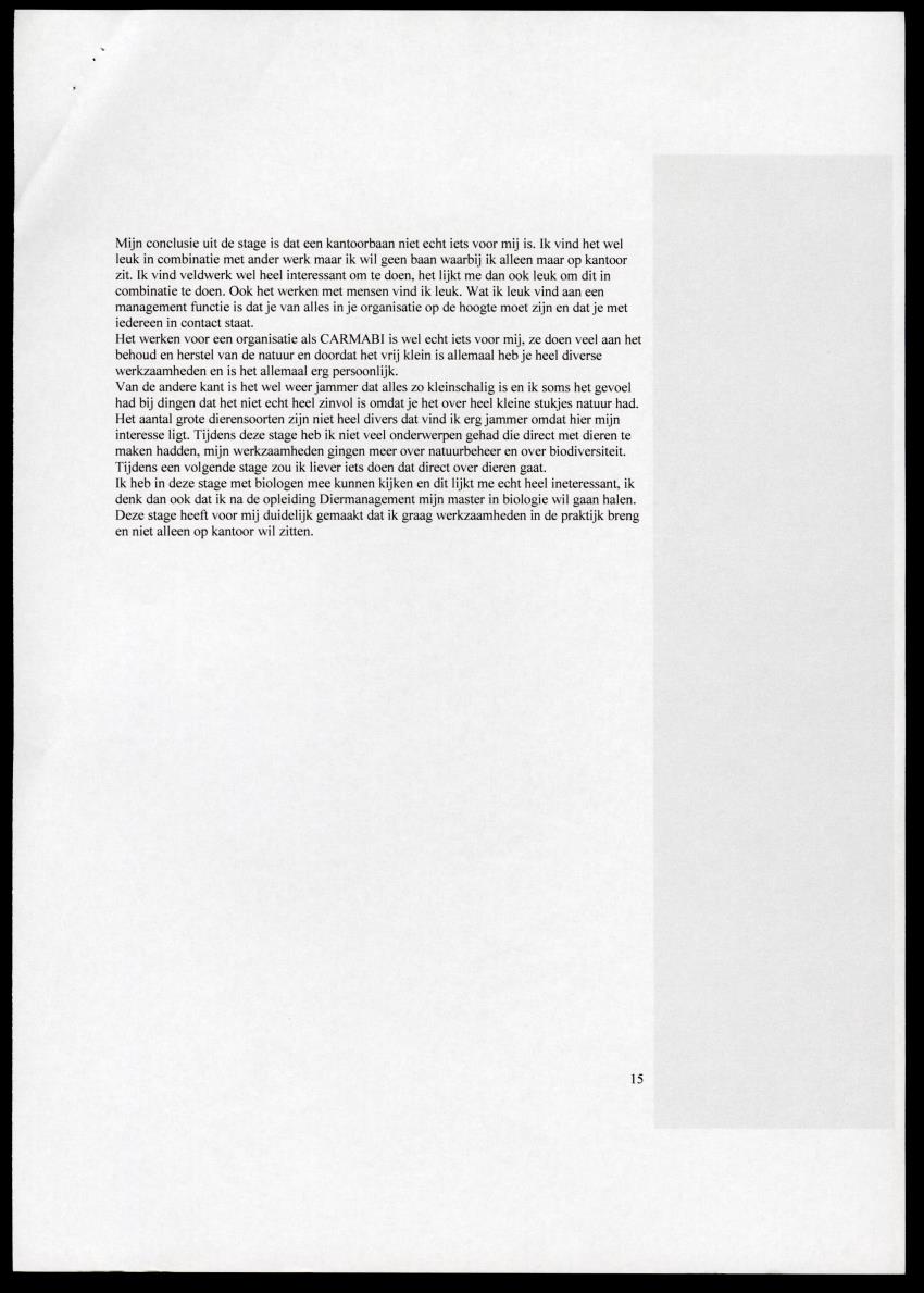 Z Technisch en Proces verslag orientatiestage Stichting CARMABI - New Page