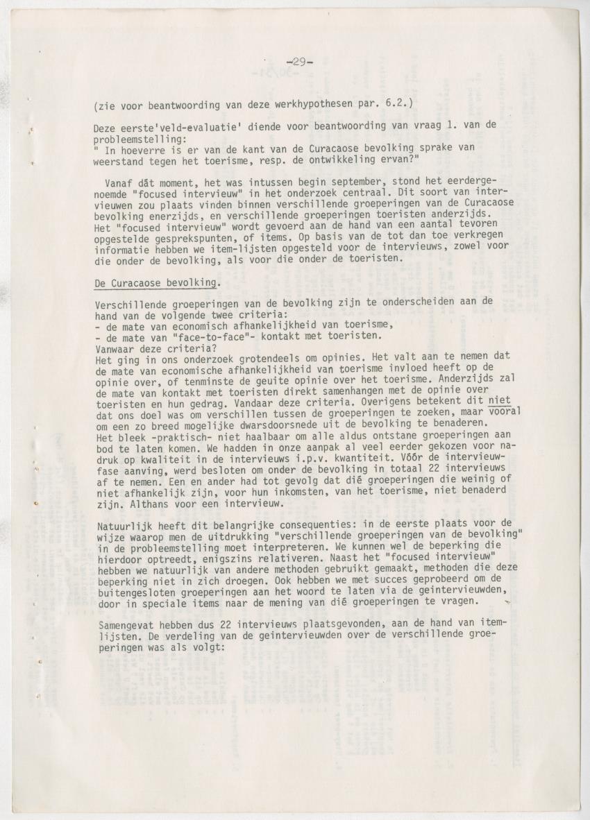 Z zon, zee, zand,........... en weerstand? - een studie naar de sociale implicaties van de toeristische-ontwikkelingen op Curacao - New Page