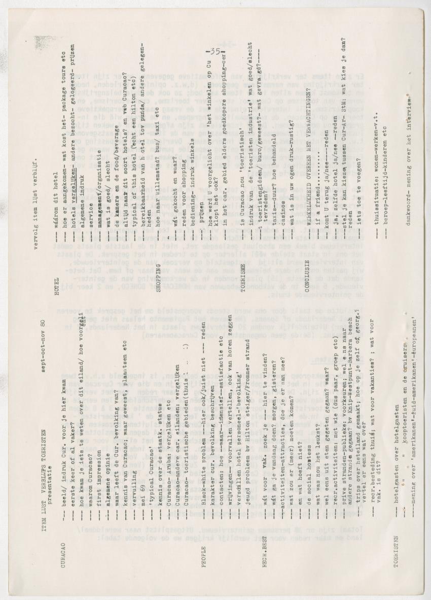 Z zon, zee, zand,........... en weerstand? - een studie naar de sociale implicaties van de toeristische-ontwikkelingen op Curacao - New Page