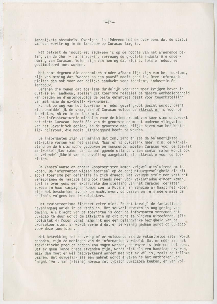 Z zon, zee, zand,........... en weerstand? - een studie naar de sociale implicaties van de toeristische-ontwikkelingen op Curacao - New Page