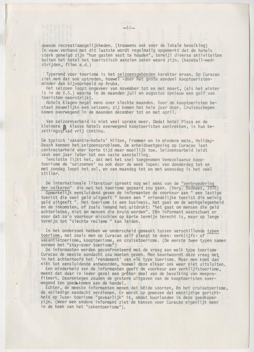 Z zon, zee, zand,........... en weerstand? - een studie naar de sociale implicaties van de toeristische-ontwikkelingen op Curacao - New Page