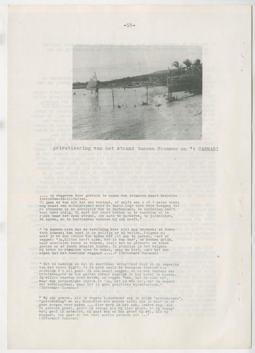 Z zon, zee, zand,........... en weerstand? - een studie naar de sociale implicaties van de toeristische-ontwikkelingen op Curacao - New Page