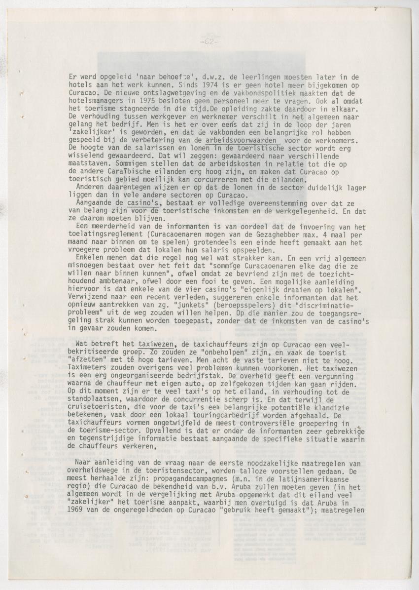 Z zon, zee, zand,........... en weerstand? - een studie naar de sociale implicaties van de toeristische-ontwikkelingen op Curacao - New Page