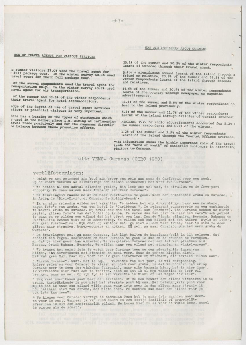 Z zon, zee, zand,........... en weerstand? - een studie naar de sociale implicaties van de toeristische-ontwikkelingen op Curacao - New Page