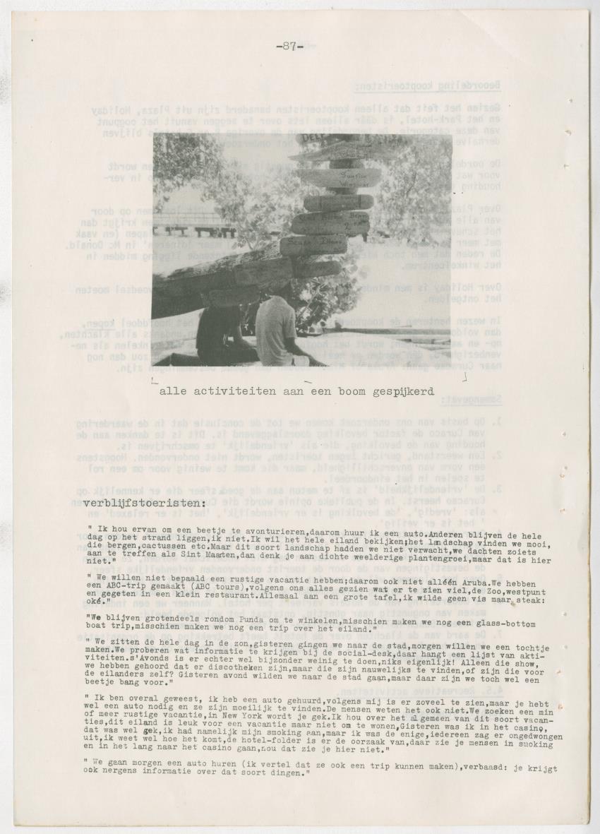 Z zon, zee, zand,........... en weerstand? - een studie naar de sociale implicaties van de toeristische-ontwikkelingen op Curacao - New Page