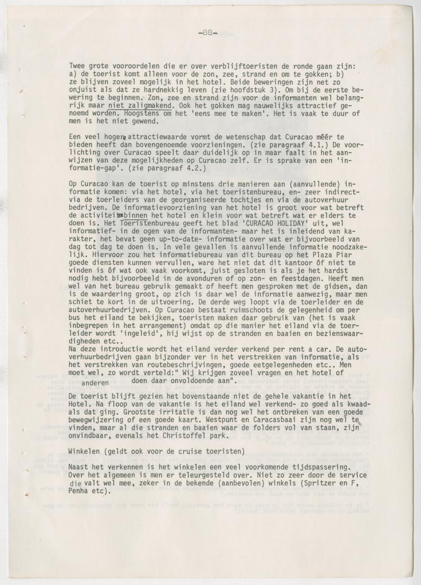 Z zon, zee, zand,........... en weerstand? - een studie naar de sociale implicaties van de toeristische-ontwikkelingen op Curacao - New Page