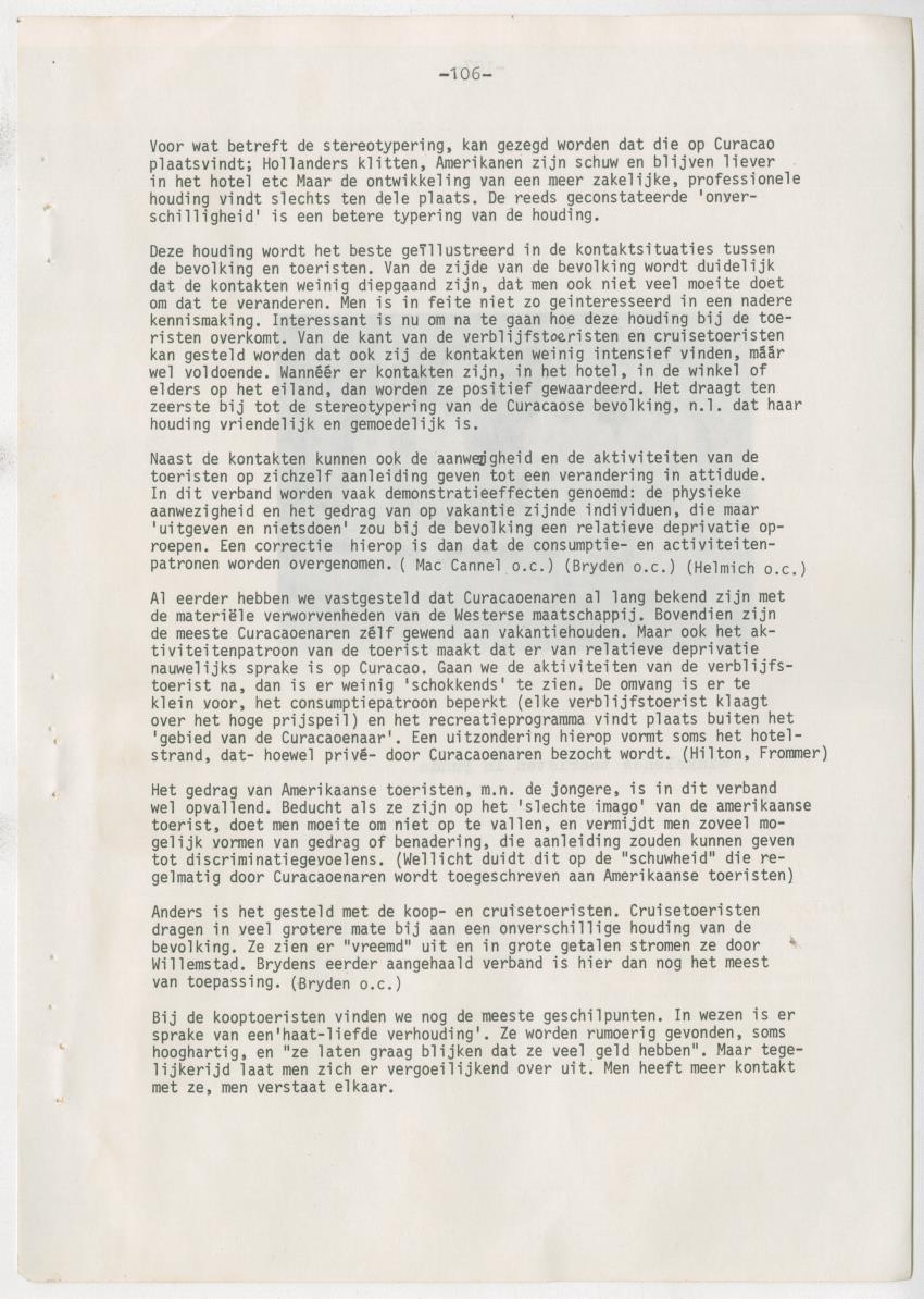 Z zon, zee, zand,........... en weerstand? - een studie naar de sociale implicaties van de toeristische-ontwikkelingen op Curacao - New Page