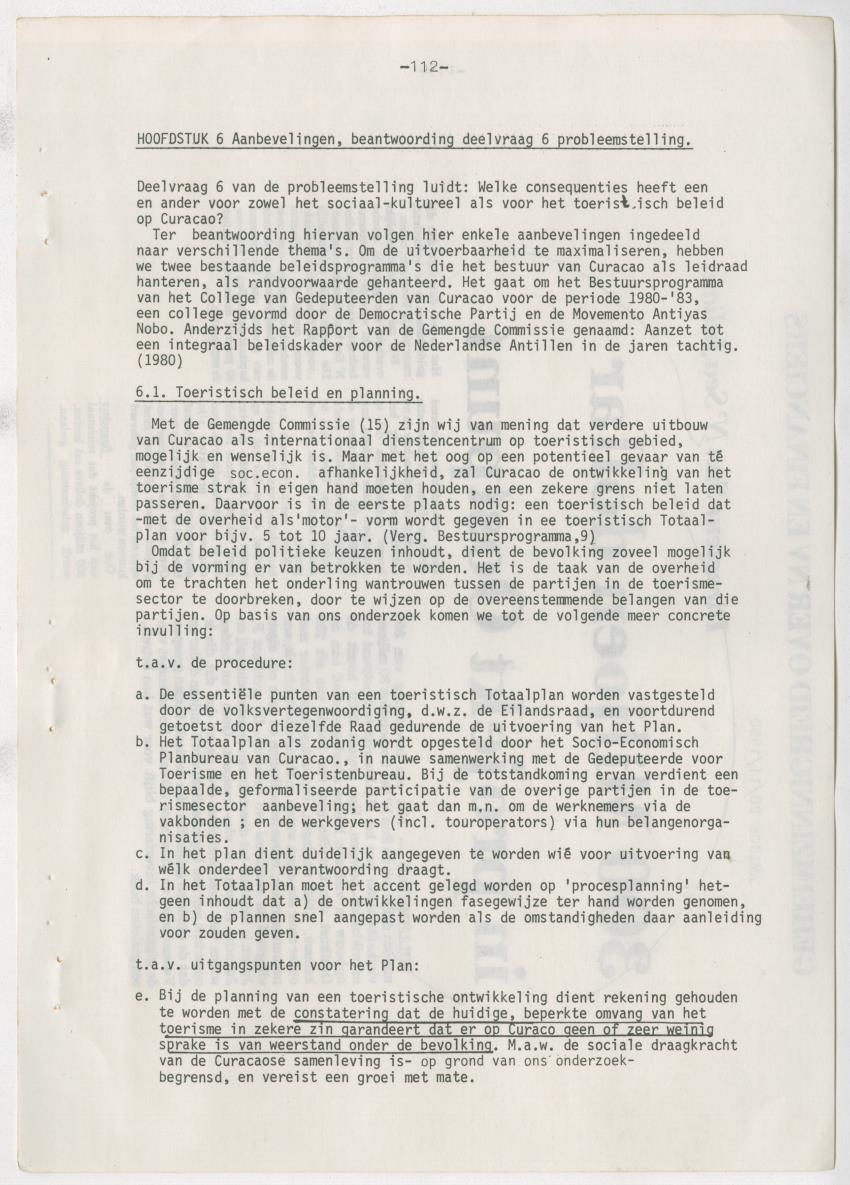 Z zon, zee, zand,........... en weerstand? - een studie naar de sociale implicaties van de toeristische-ontwikkelingen op Curacao - New Page