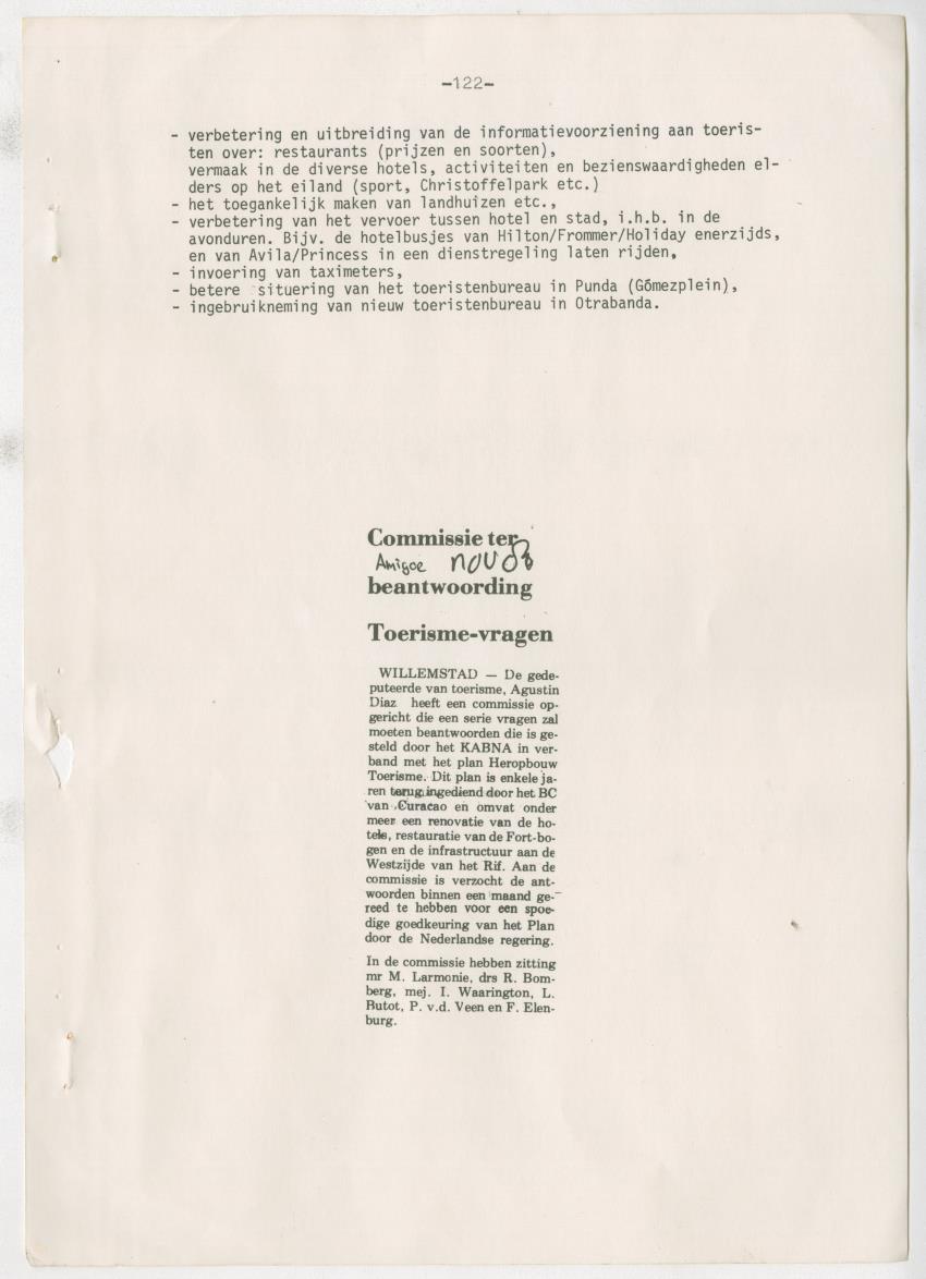 Z zon, zee, zand,........... en weerstand? - een studie naar de sociale implicaties van de toeristische-ontwikkelingen op Curacao - New Page