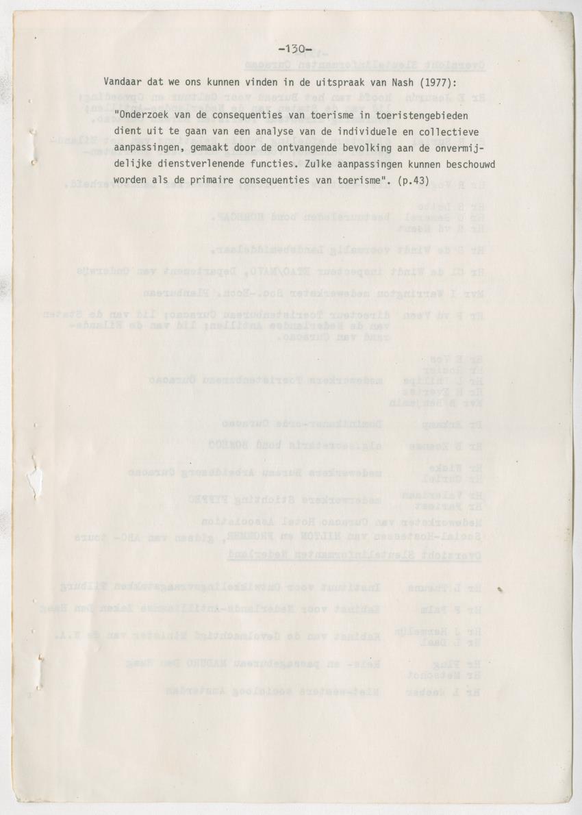 Z zon, zee, zand,........... en weerstand? - een studie naar de sociale implicaties van de toeristische-ontwikkelingen op Curacao - New Page