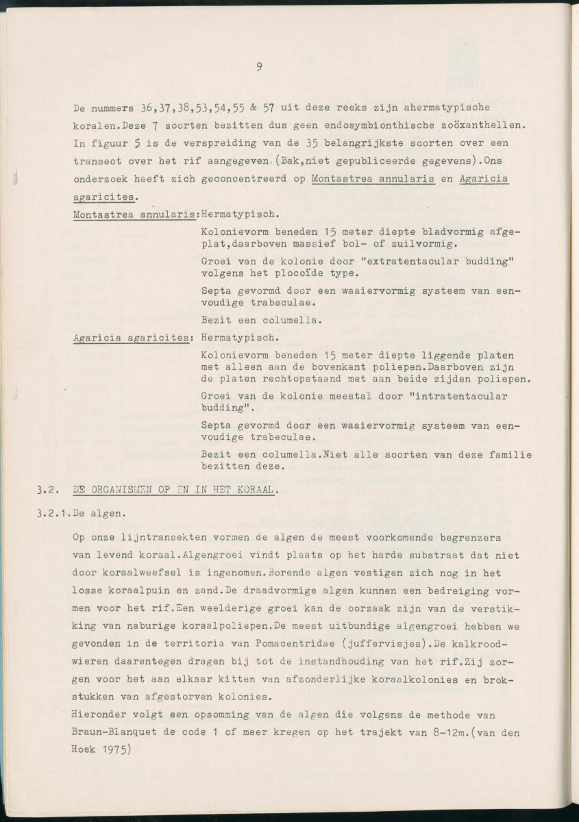 Z Aspekten van kompetitie tussen steenkoralen (scleractinia) en andere bentische rif-organismen - New Page