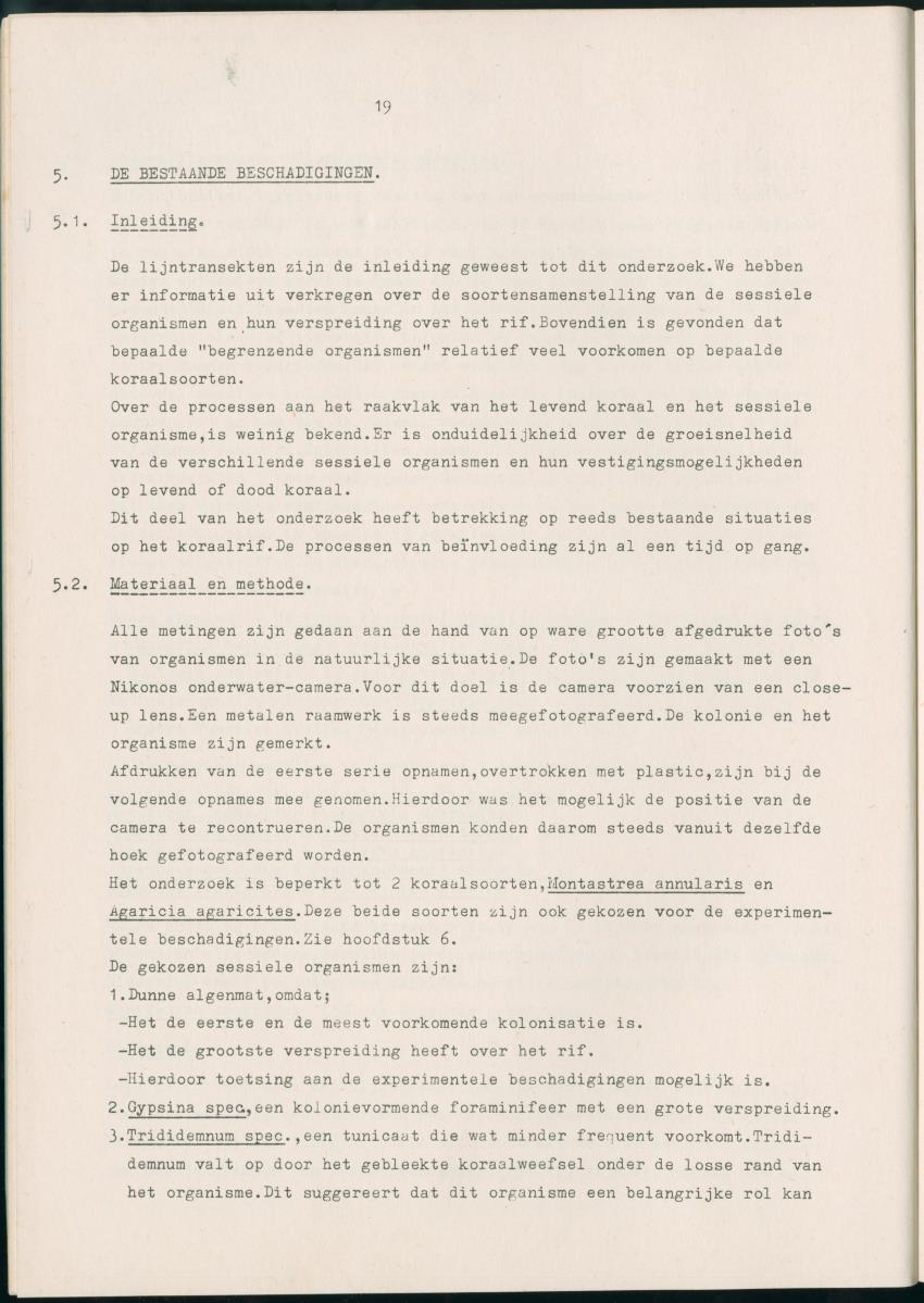 Z Aspekten van kompetitie tussen steenkoralen (scleractinia) en andere bentische rif-organismen - New Page