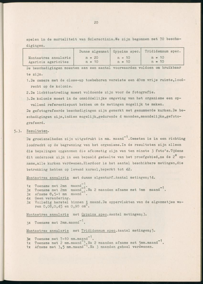Z Aspekten van kompetitie tussen steenkoralen (scleractinia) en andere bentische rif-organismen - New Page
