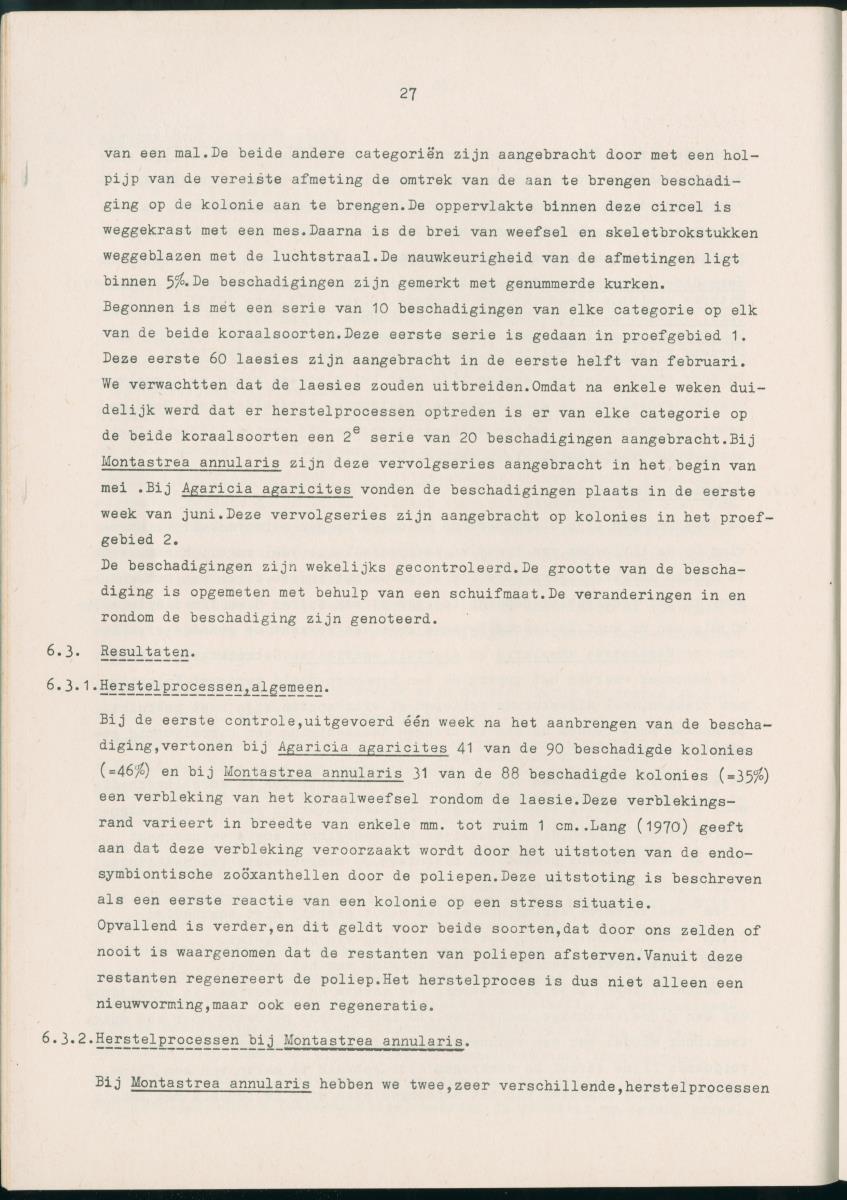 Z Aspekten van kompetitie tussen steenkoralen (scleractinia) en andere bentische rif-organismen - New Page