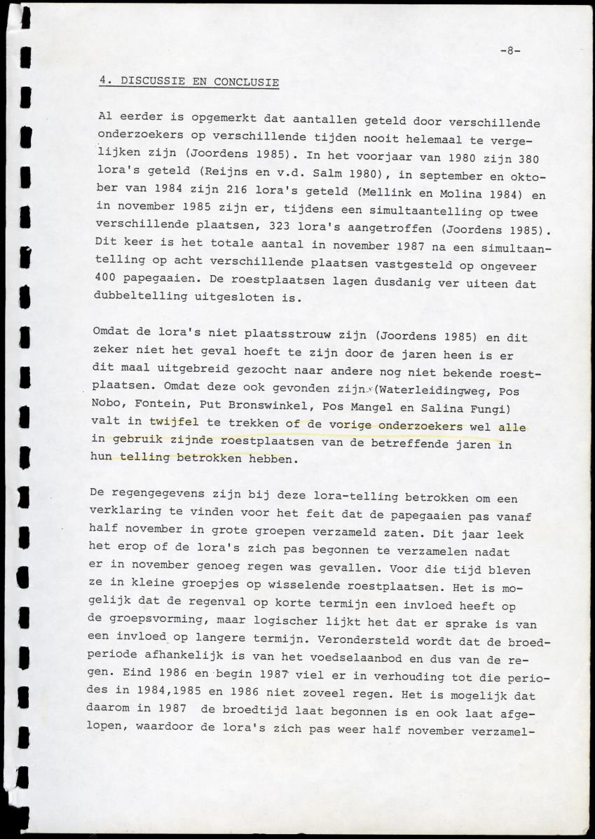 zI. Populatietelling van Amazona barbadensis Rothschildi in 1987. II. Icterus icterus, een aanwinst of niet? - New Page