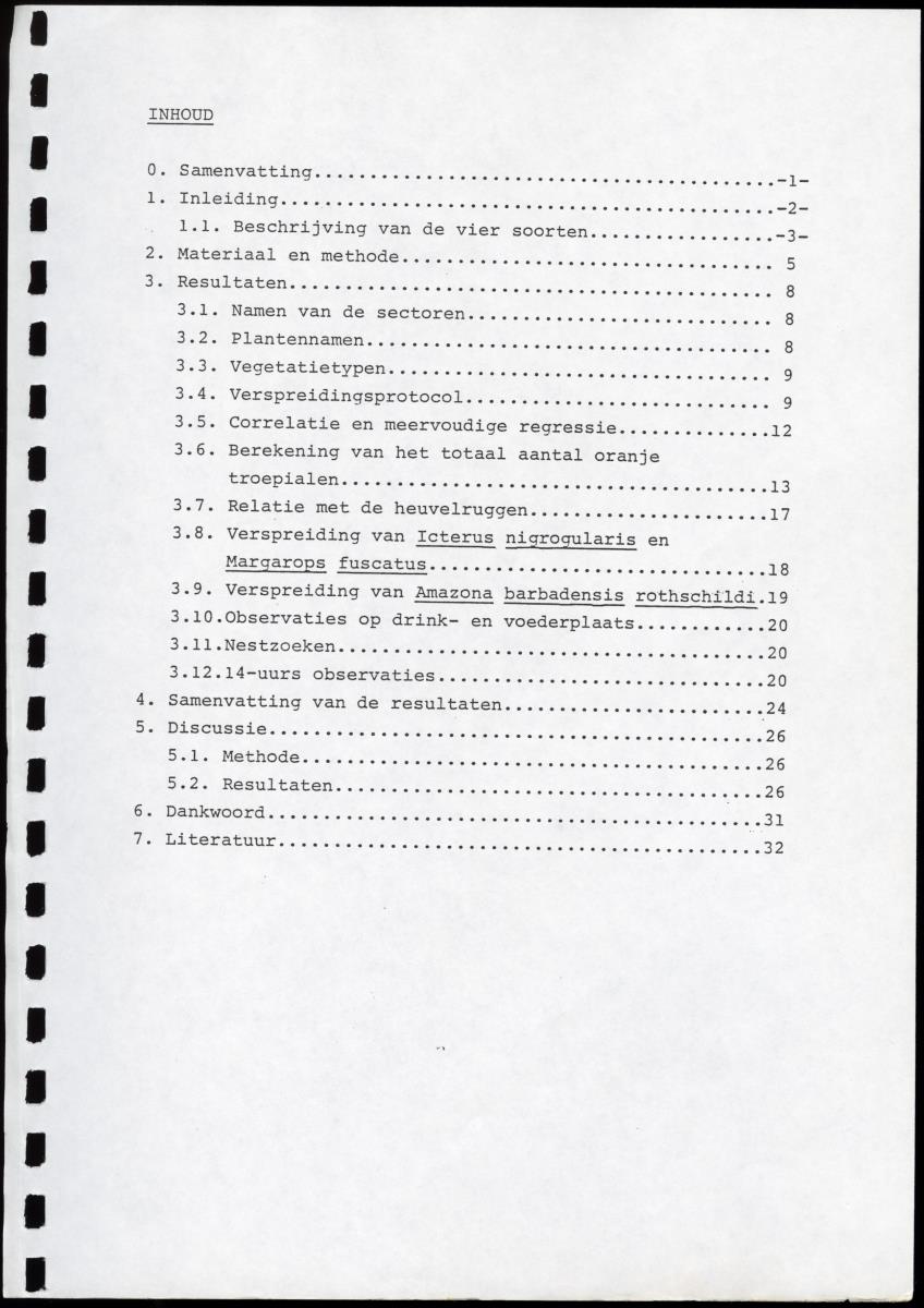 zI. Populatietelling van Amazona barbadensis Rothschildi in 1987. II. Icterus icterus, een aanwinst of niet? - New Page