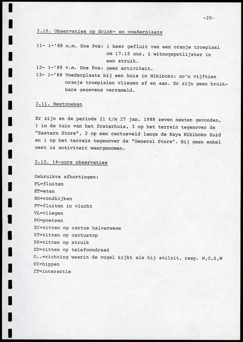 zI. Populatietelling van Amazona barbadensis Rothschildi in 1987. II. Icterus icterus, een aanwinst of niet? - New Page