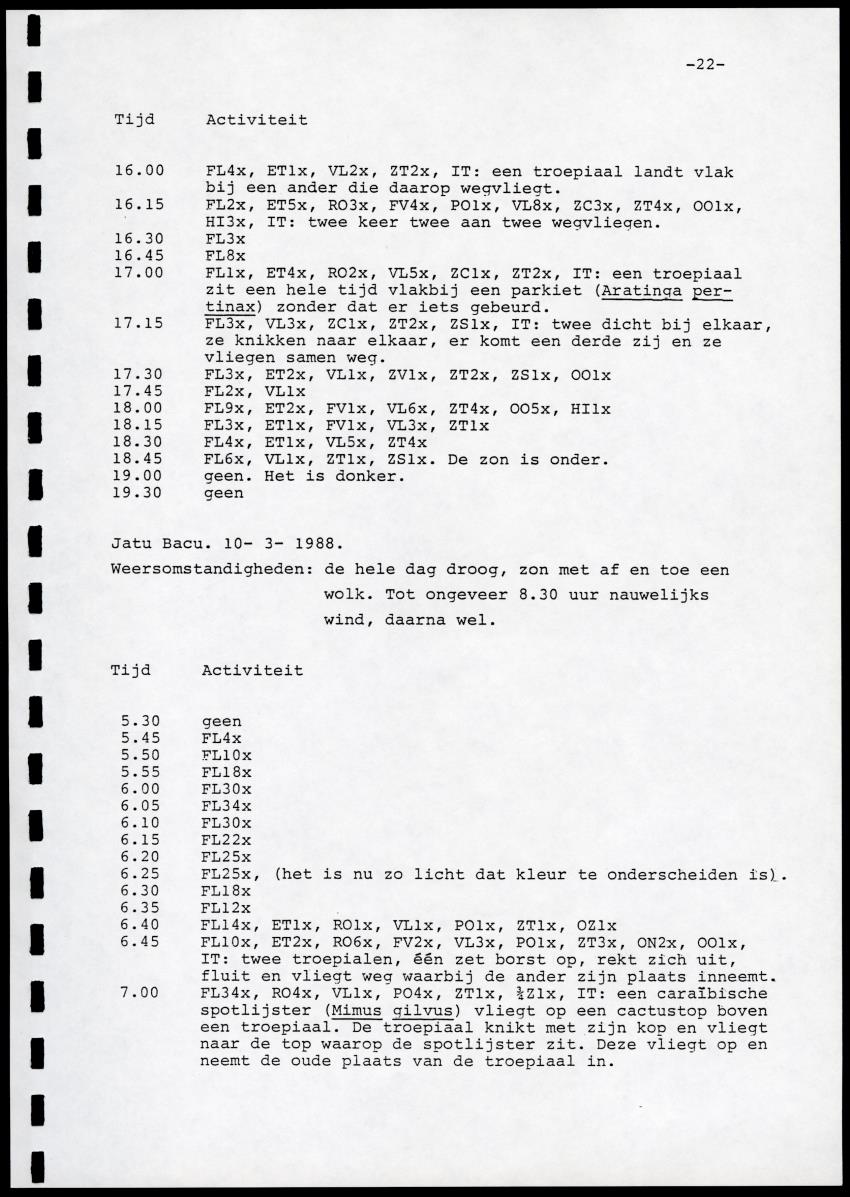 zI. Populatietelling van Amazona barbadensis Rothschildi in 1987. II. Icterus icterus, een aanwinst of niet? - New Page