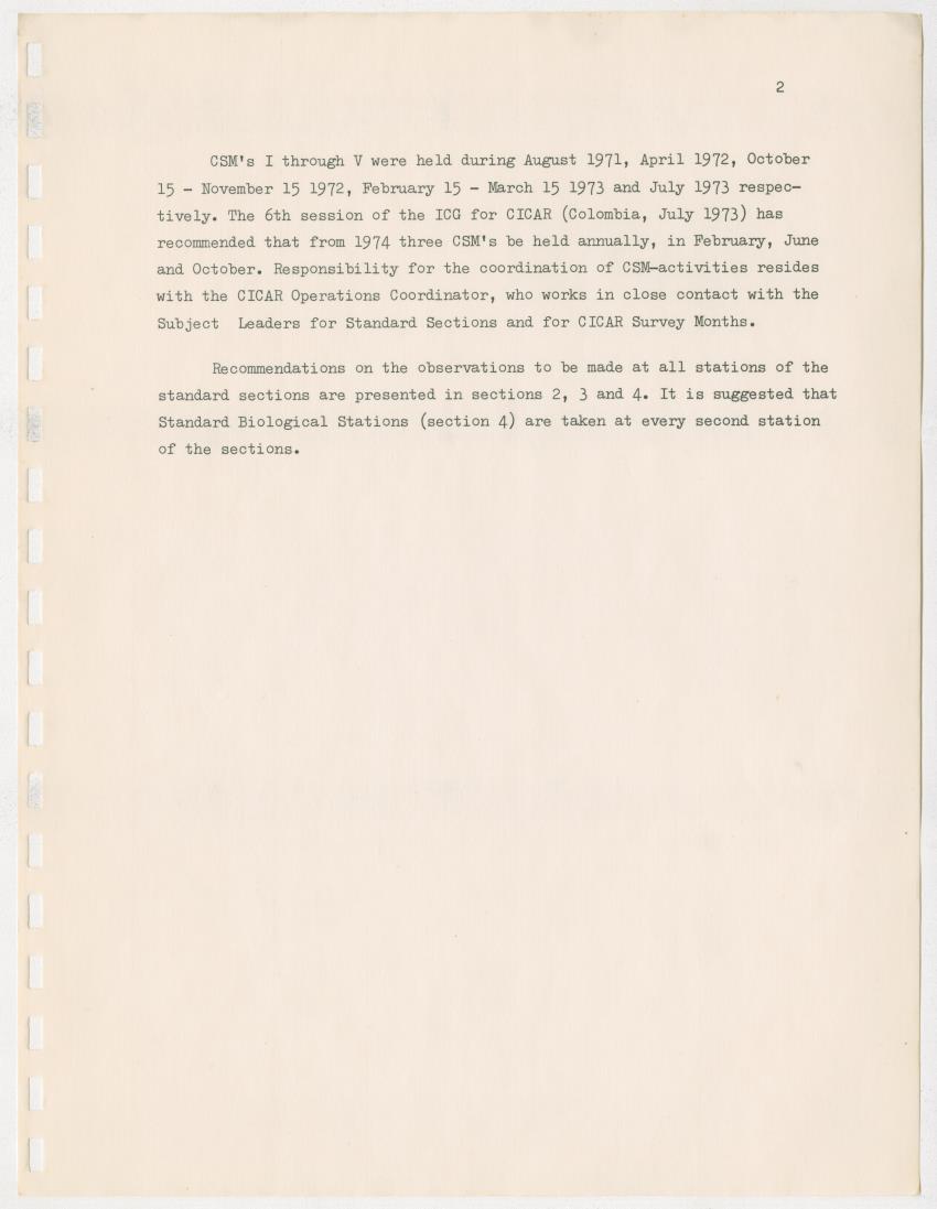 z  Guide to CICAR standard observations - with special reference to CICAR survey months and standard sections - New Page
