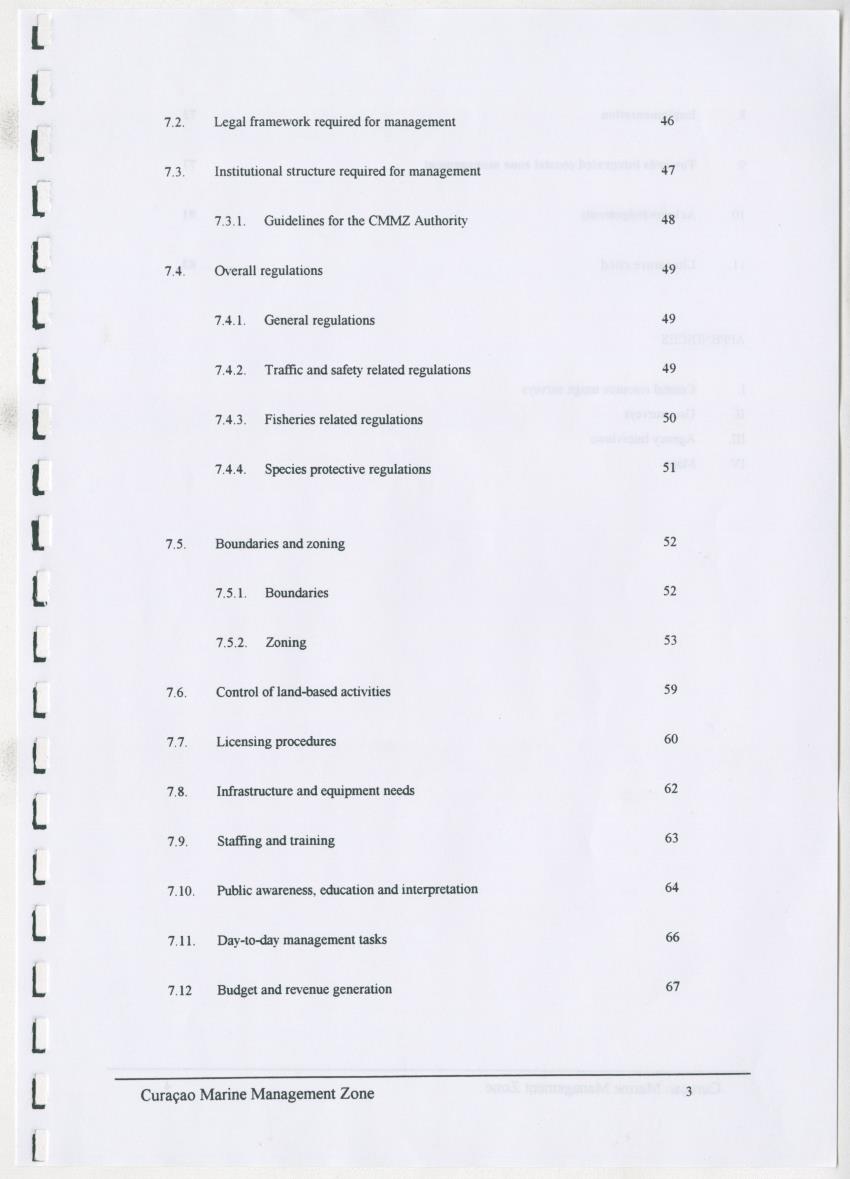 z Curacao marine management zone - A plan for sustainable use of Curacao's reef resources - New Page