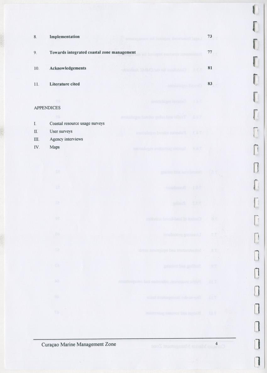 z Curacao marine management zone - A plan for sustainable use of Curacao's reef resources - New Page