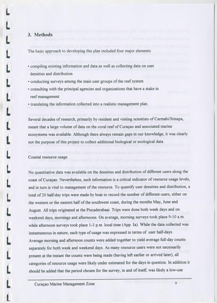 z Curacao marine management zone - A plan for sustainable use of Curacao's reef resources - New Page