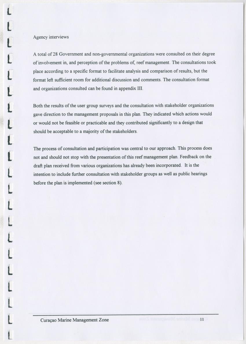 z Curacao marine management zone - A plan for sustainable use of Curacao's reef resources - New Page