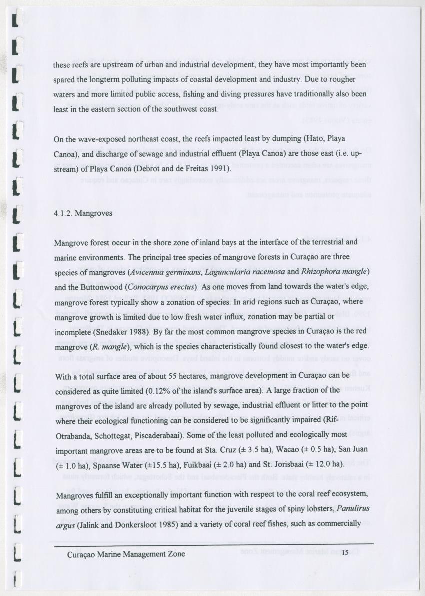 z Curacao marine management zone - A plan for sustainable use of Curacao's reef resources - New Page