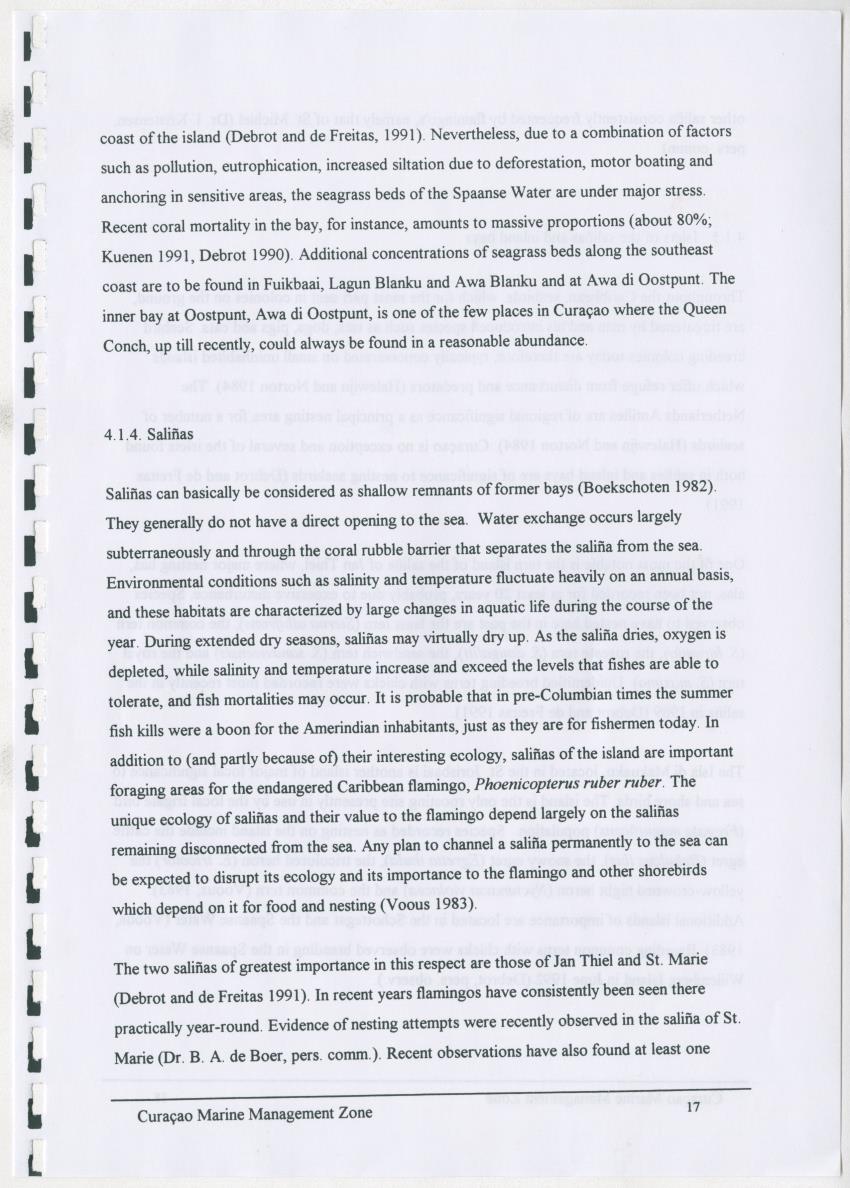 z Curacao marine management zone - A plan for sustainable use of Curacao's reef resources - New Page