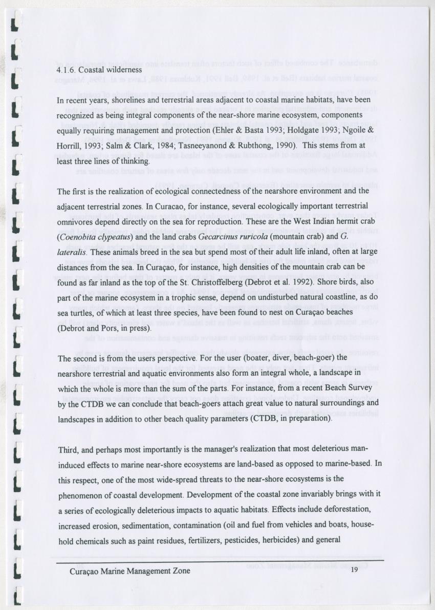 z Curacao marine management zone - A plan for sustainable use of Curacao's reef resources - New Page