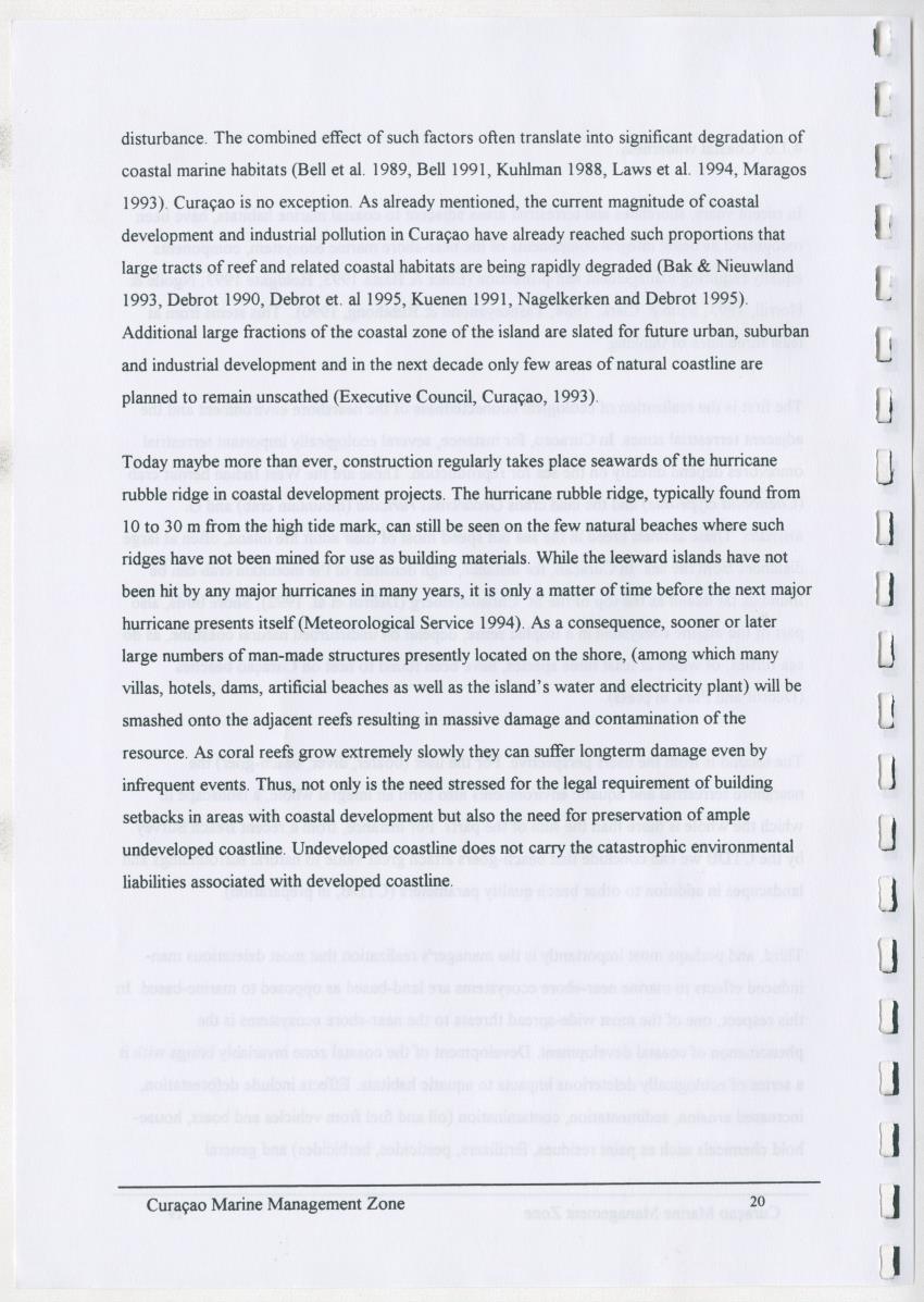 z Curacao marine management zone - A plan for sustainable use of Curacao's reef resources - New Page
